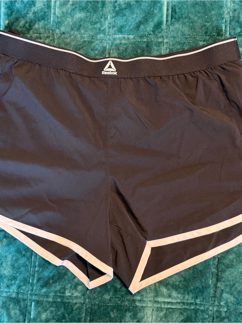 Reebok Women's Black Shorts with White Trim